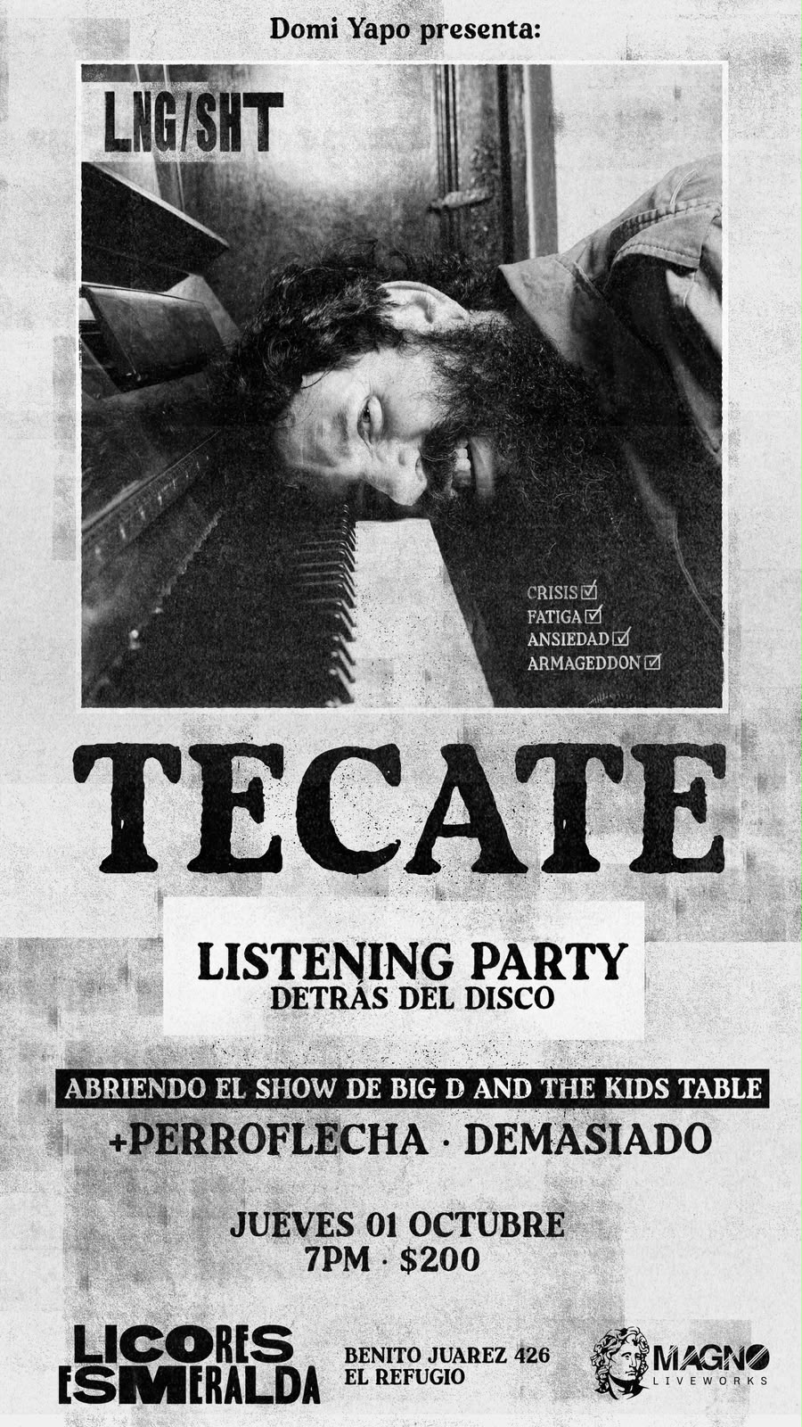 Póster Lng/SHT Listening Party Tecate
