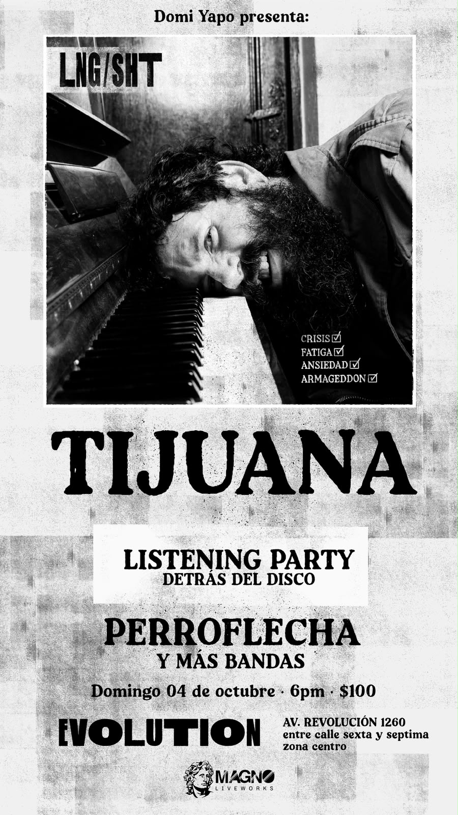Póster Lng/SHT Listening Party Tijuana